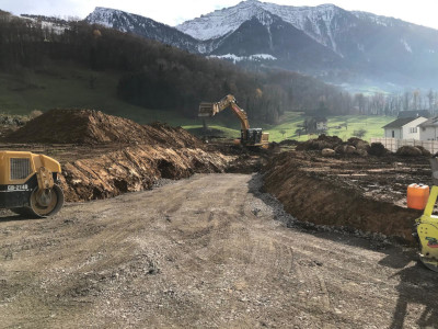 Baugrube Wohnüberbauung Maseltrangen