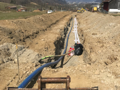 Kabelrohrblock + Wasserleitung Lechen Netstal bis Auli Riedern