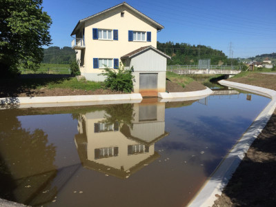 Erneuerung Pumpwerk Unterwasser Auslaufbecken Uznach